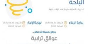 حالة الطقس غدًا في الباحة: الإنذار الأصفر في الحجرة والمخواة وفرغة غامد الزناد وقلوة