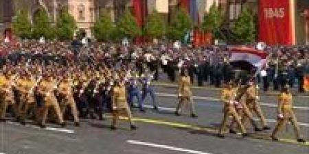 رفع العلم المصري في العرض العسكري بمناسبة عيد النصر بموسكو