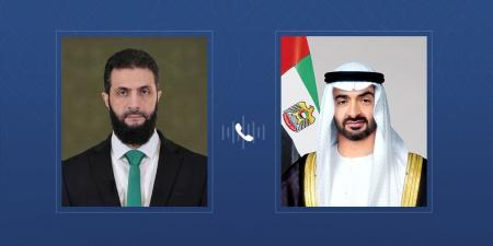 رئيس الدولة يتلقى اتصالا هاتفياً من الرئيس السوري