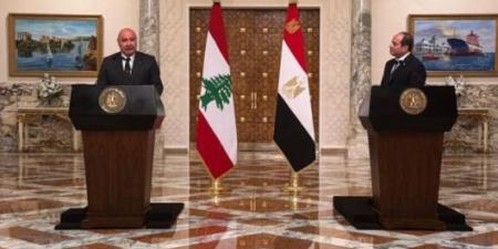 الرئيس عون في مؤتمر صحافي مشترك مع السيسي: ندعو المجتمع الدولي إلى إلزام “إسرانيل” تنفيذ اتفاق وقف النار ‏والانسحاب من الأراضي اللبنانية وإعادة الأسرى