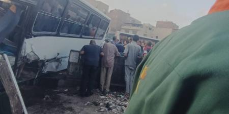 سقوط ضحايا نتيجة حادث أتوبيس أليم على دائري بشتيل حادث أتوبيس بشتيل