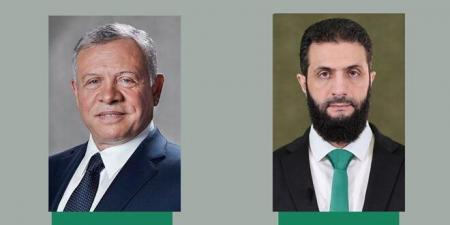 الرئيس أحمد الشرع يتلقى اتصالاً هاتفياً من الملك الأردني عبد الله الثاني بن الحسين