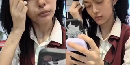 مكياج شابة صينية يعرضها لموقف صعب في المطار