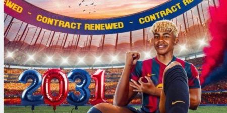 رسميا.. برشلونة يعلن تمديد عقد نجمه لامين يامال حتى 2031