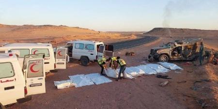 وفاة 12 سودانيا بينهم نساء وأطفال في حادث سير مروع في ليبيا 