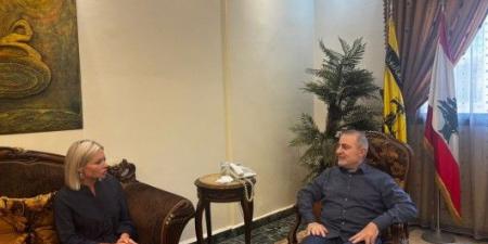 لقاء بين مسؤول وحدة الارتباط والتنسيق في حزب الله والمنسقة ‏الخاصة للأمم ‏المتحدة في لبنان