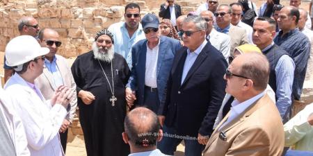 وفد رفيع من رئاسة الجمهورية ومحافظ الاسكندرية يتفقدوا دير مارمينا