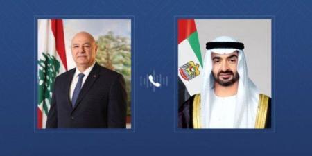 هاتفياً.. الإمارات ولبنان تبحثان علاقات التعاون بين البلدين