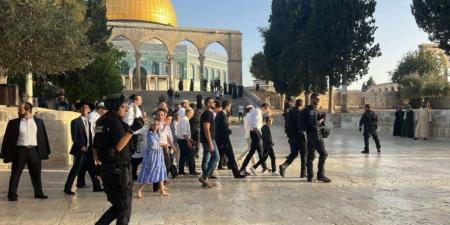 مستوطنون يؤدون طقوسا تلمودية عند أبواب المسجد الأقصى