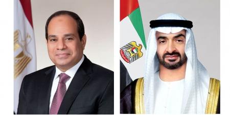 رئيس الدولة والرئيس المصري يبحثان العلاقات الأخوية والتطورات الإقليمية