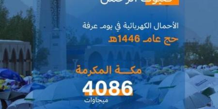 السعودية للكهرباء: أحمال عرفات بلغت 430 ميجاوات