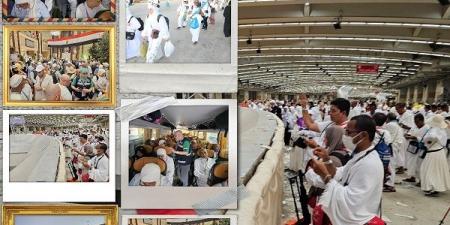 حجاج الجمعيات يؤدون رمي الجمرات في أول أيام التشريق