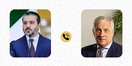 الوزير الشيباني ونظيره الإيطالي يبحثان في اتصال هاتفي العلاقات بين البلدين والمستجدات في المنطقة