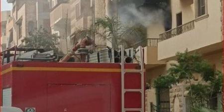 السيطرة على حريق التهم محتويات شقة سكنية في أكتوبر