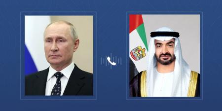 رئيس الدولة والرئيس الروسي يبحثان هاتفيا سبل احتواء التصعيد في المنطقة