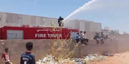 حريق هائل يلتهم مركزًا تجاريًا في حضرموت .. وخسائر تفوق 20 مليون ريال