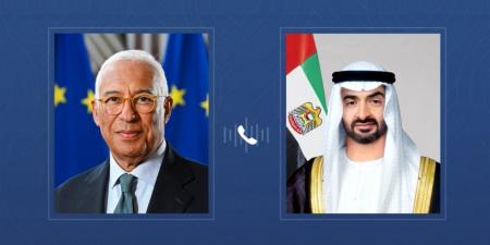محمد بن زايد ورئيس المجلس الأوروبي يبحثان هاتفياً سبل تعزيز العلاقات بين الإمارات والاتحاد الأوروبي والتطورات الإقليمية