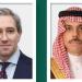 هاتفيًا.. .السعودية و إيرلندا تبحثان مستجدات الأوضاع الإقليمية وتداعياتها