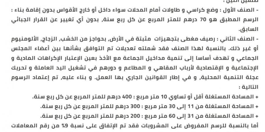 رسوم جبائية جديدة تثير غضب مهنيين بـ"الهرهورة" ومجلس "الخريف" يرد على مغالطات عدة رافقت القرار