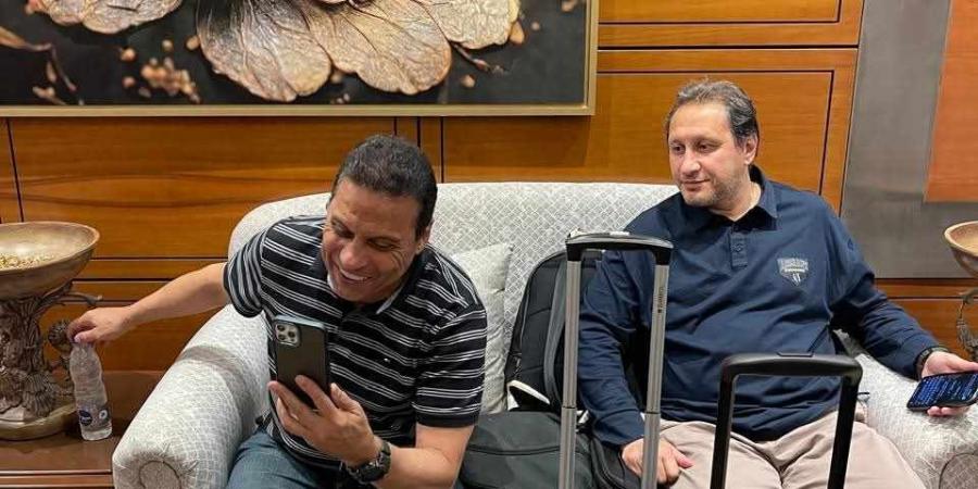 استقبال رسمي لحسام البدري والجهاز الفني لأهلي طرابلس بمطار القاهرة