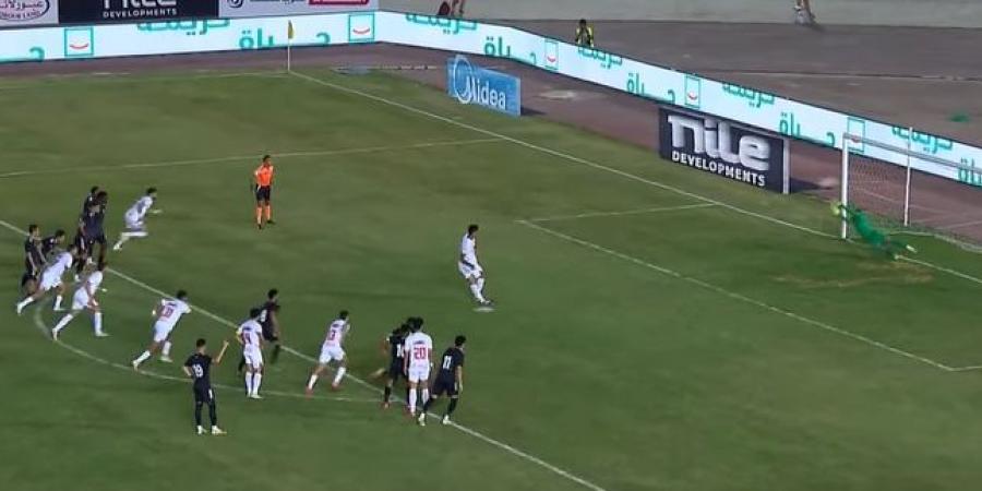 الدوري المصري الممتاز: حسام عبد المجيد يسجل هدف التعادل للزمالك في مرمى بتروجيت من ركلة جزاء في الدقيقة 30