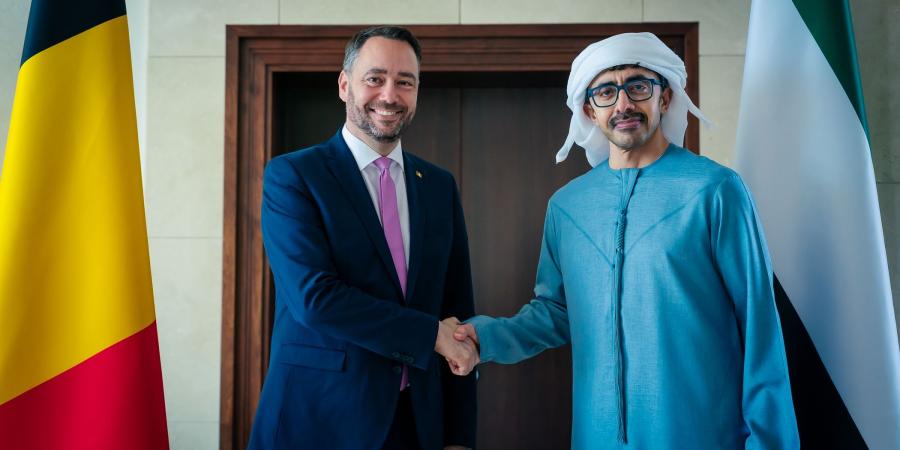 عبدالله بن زايد يبحث ونائب رئيس الوزراء وزير الخارجية البلجيكي تطورات الأوضاع بالمنطقة