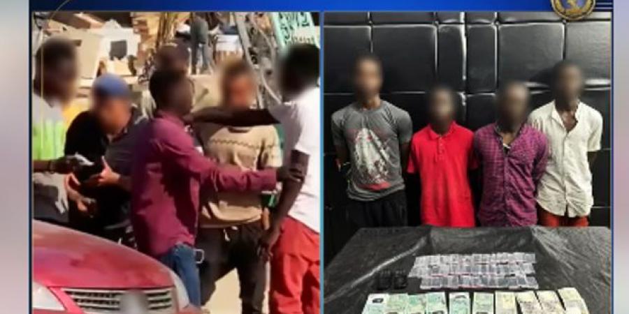 الفيديو كشفهم .. ضبط 4 أجانب يتاجرون فى المخدرات بالقاهرة 