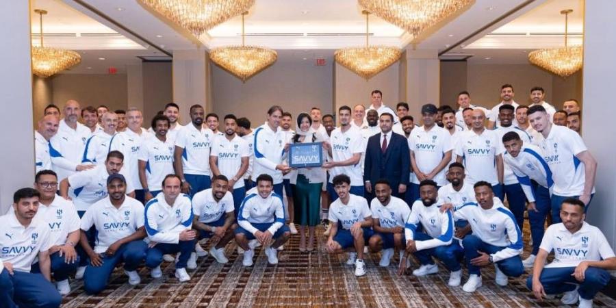 ريما بنت بندر تزور بعثة الهلال قبل لقائه ريال مدريد في مونديال الأندية
