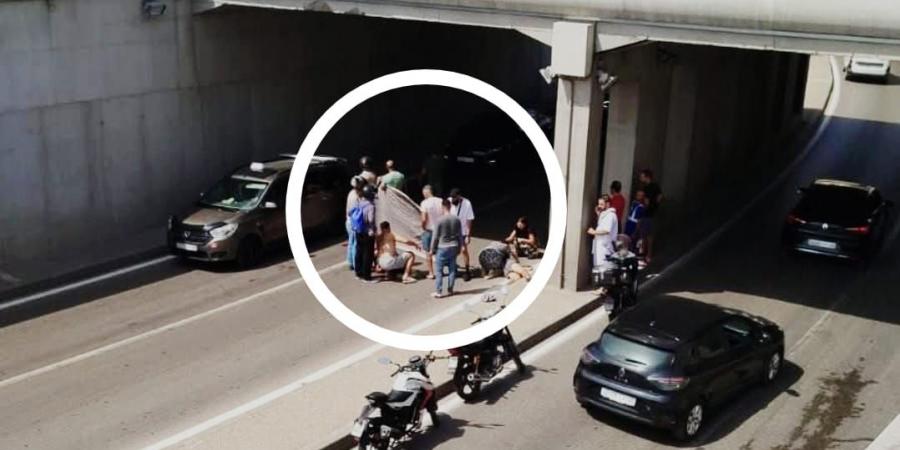 رغم قرار المنع.. دراجة نارية تتسبب في حادث خطير داخل نفق بطنجة