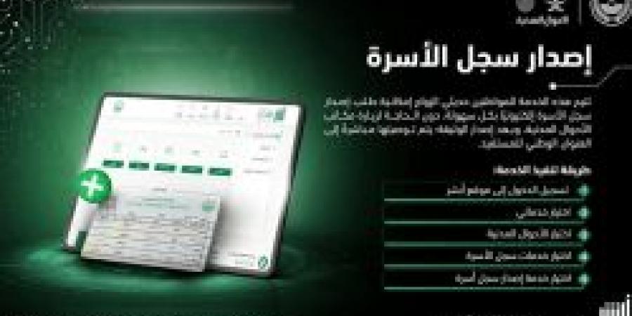 بالإنفوجرافيك .. خطوات إصدار سجل الأسرة إلكترونيًا عبر منصة أبشر