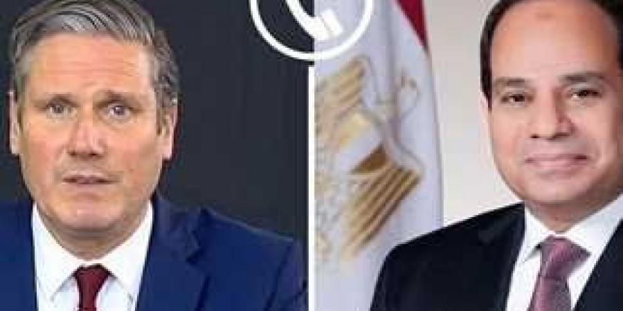 الرئيس المصري ورئيس الوزراء البريطاني يستعرضان هاتفيا التطورات في منطقة الشرق الأوسط